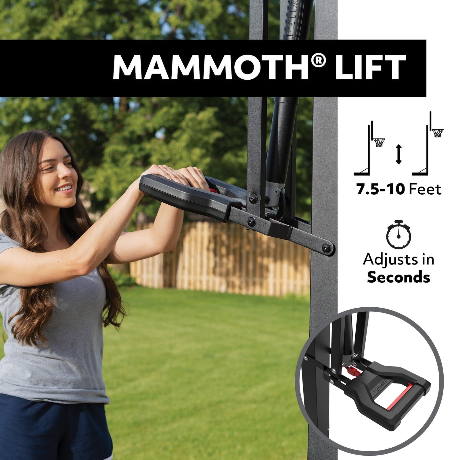 Mommoth Bolt Down Basketball Hoop with 72-in Tempered Glass H5V8 - product image 6