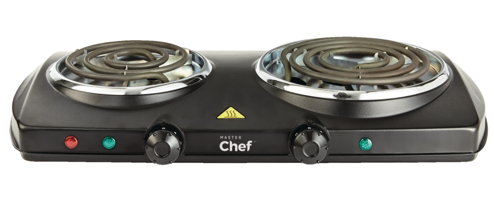 Double Burner Hot Plate, Black, 1500W V7Y4 - product image 3