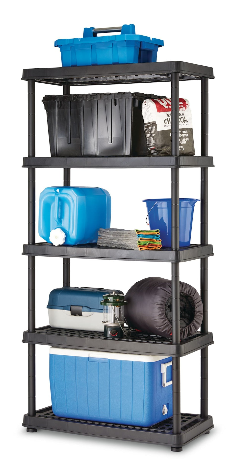 Adjustable 5-Shelf Resin/Plastic Storage Rack/Shelving Unit, 36 x 18 x 72-in B0B5 - product image 2