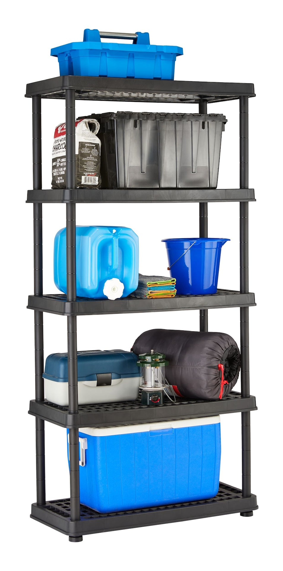 Adjustable 5-Shelf Resin/Plastic Storage Rack/Shelving Unit, 36 x 18 x 72-in B0B5 - product image 6