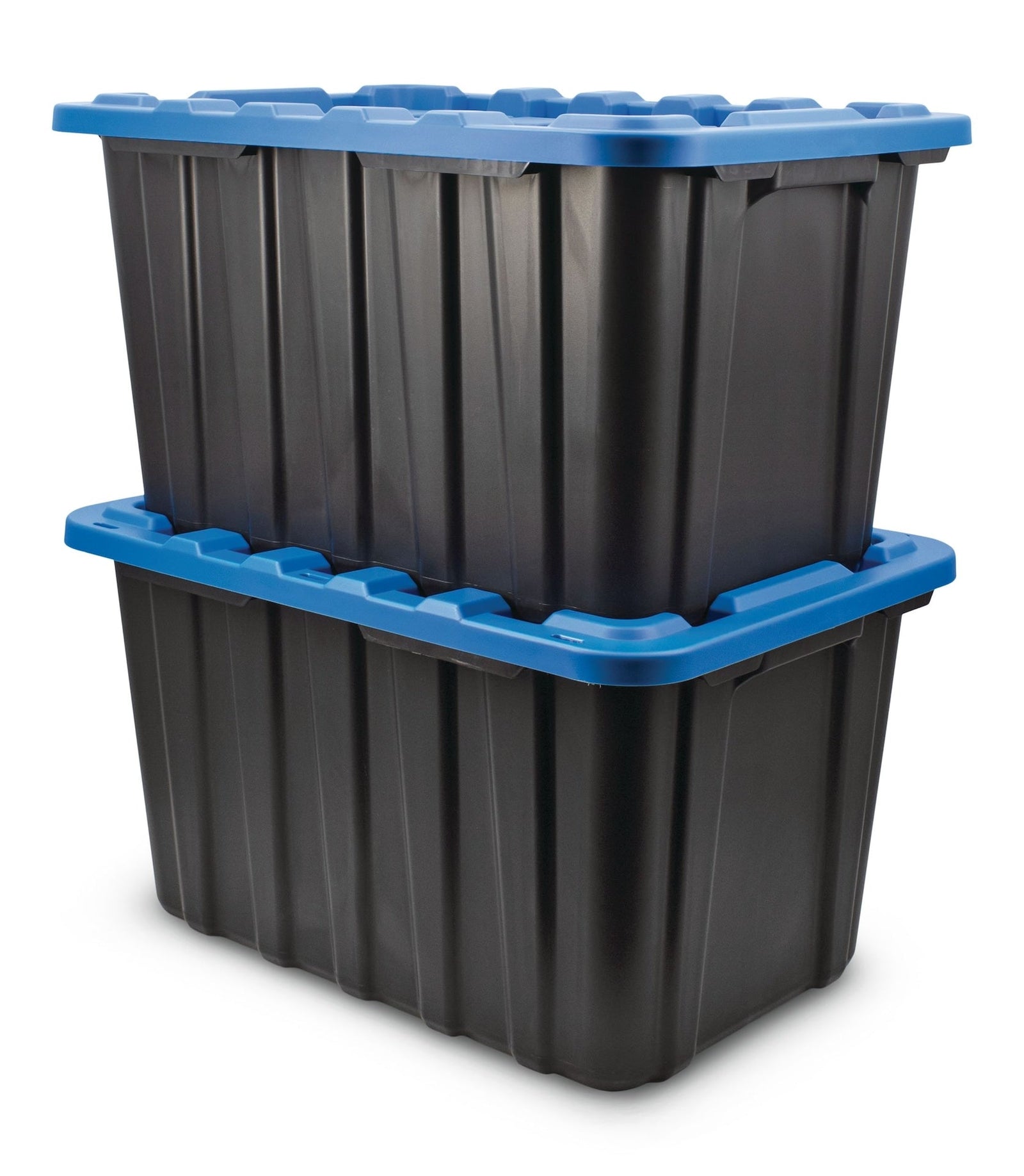 Heavy Duty Plastic Storage Box Container, 102-L, Black, 2-pk L9J3 - product image 1