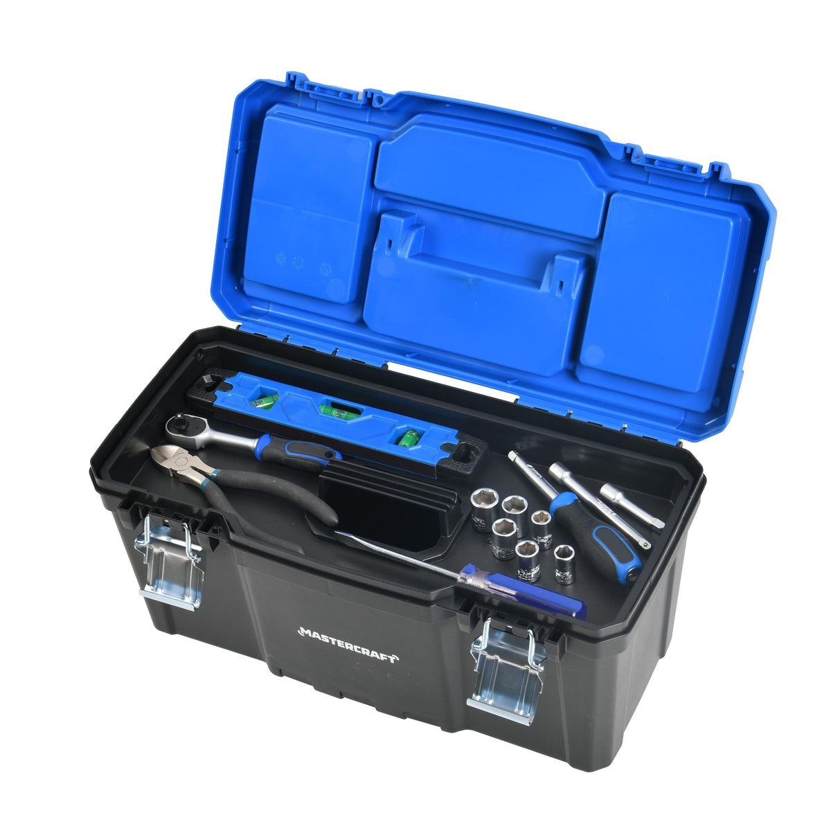 Portable Plastic Tool Box with Removable Tray & Tray Top, Blue, 19-in, Jumbo Hex Key Set/Allen Wrench Set, Metric, High... R4M8 - product image 6