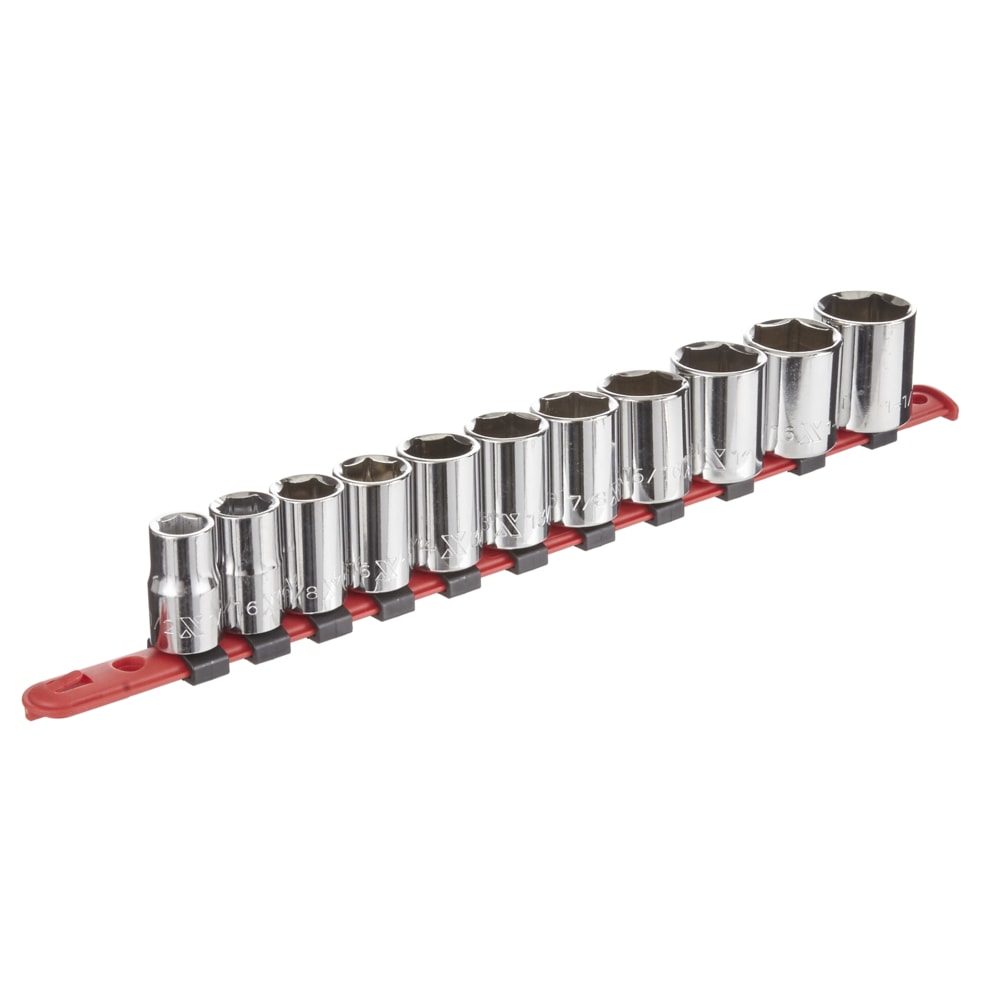 1/2-in Drive 6 Pt. Socket Set, SAE, Nickel-Chrome Plating, 11-pc G6F9 - product image 1