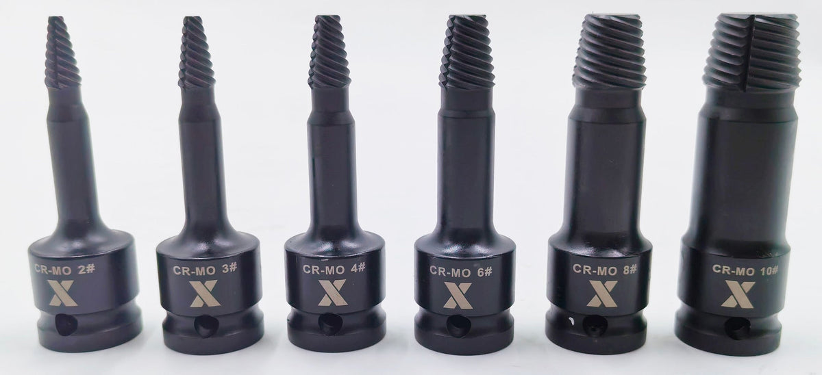 6 Piece 1/2" Drive Impact Screw Extractor Rail C0M7 - product image 6