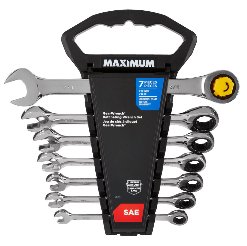 Ratcheting Wrench Set, SAE, Nickel-Chrome Plating, 7-pc N5J9 - product image 3