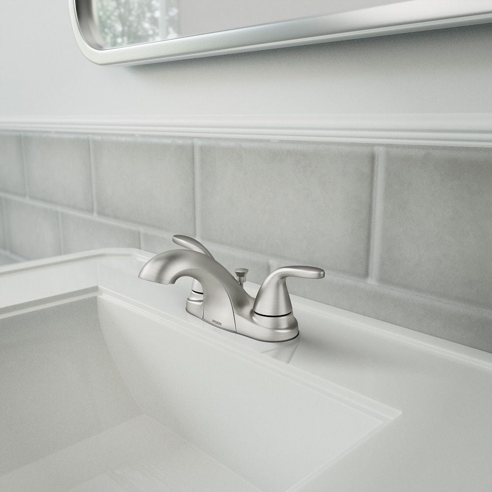 Adler Double Handle Bathroom Faucet, Spot Resist Brushed Nickel U8B0 - product image 4