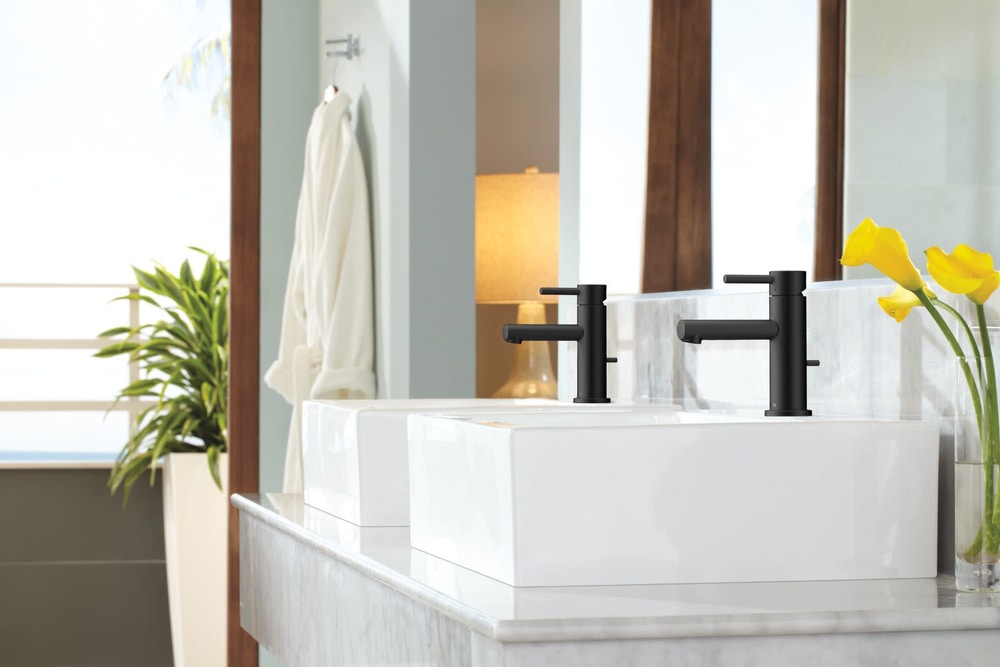 Align Single Handle Single Hole Bathroom Sink Faucet, Matte Black F4H8 - product image 8