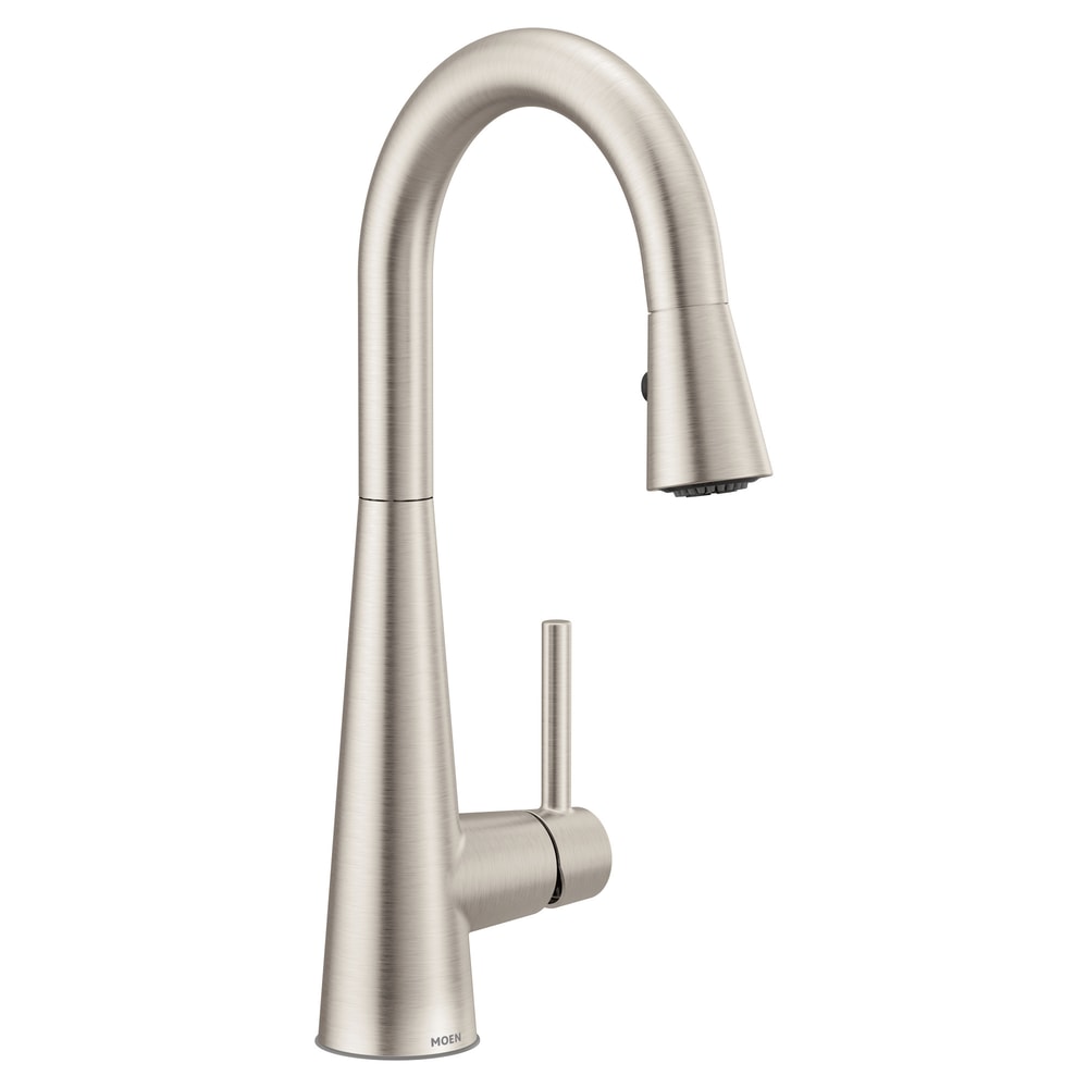Sleek Single Handle High Arc Pull Down Spot-Resist Kitchen Faucet, Stainless Steel H6X3 - product image 1