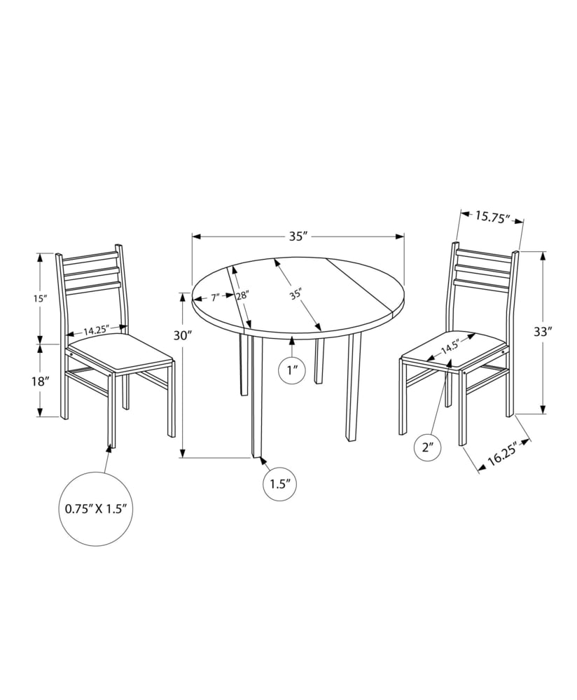 Specialties Dining Set, Taupe, 3-pc W4K4 - product image 5