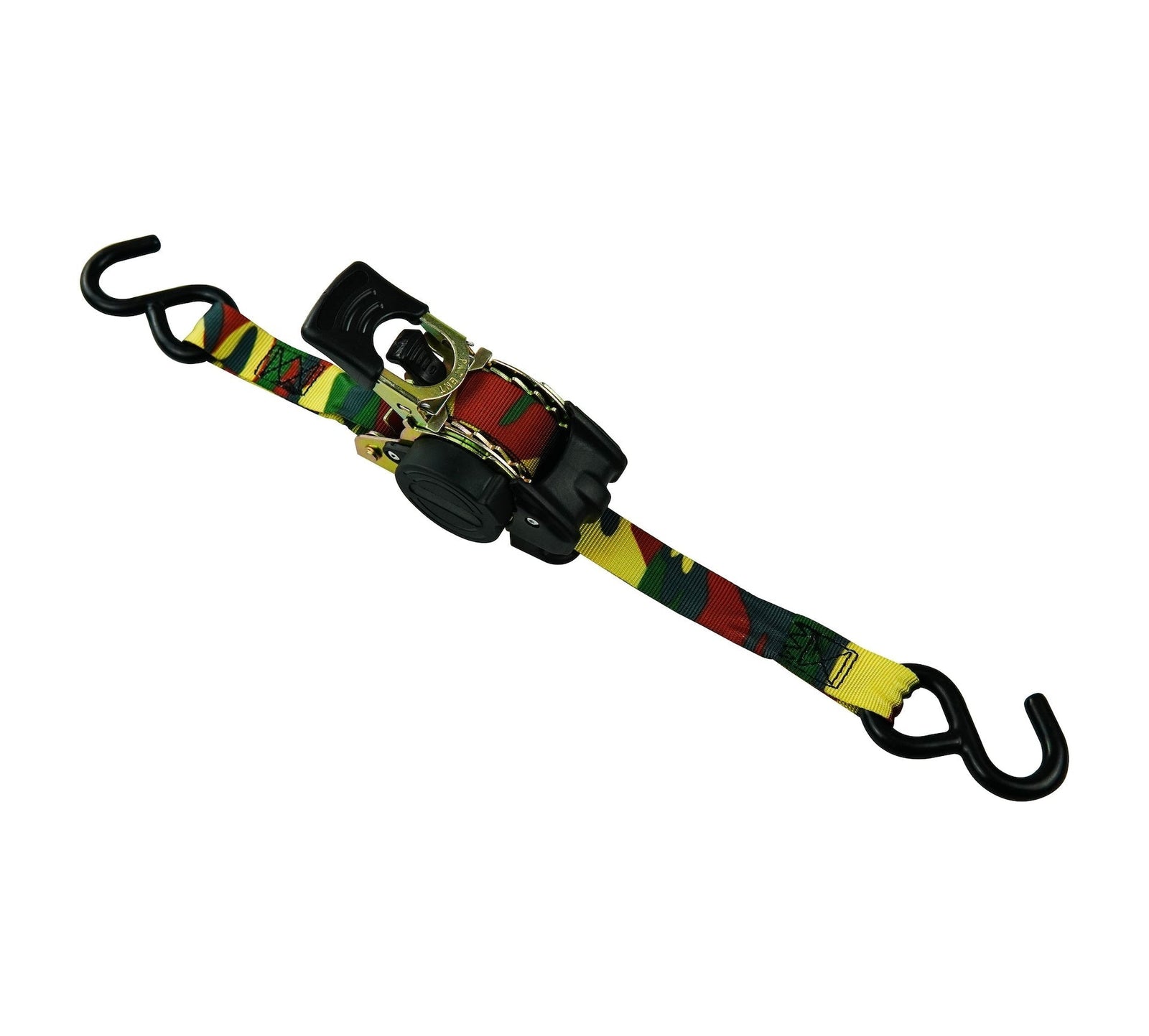1,200-lb Retractable Camo Ratchet Tie Down Straps, 1-in x 10-ft, 2-pk M1F3 - product image 2