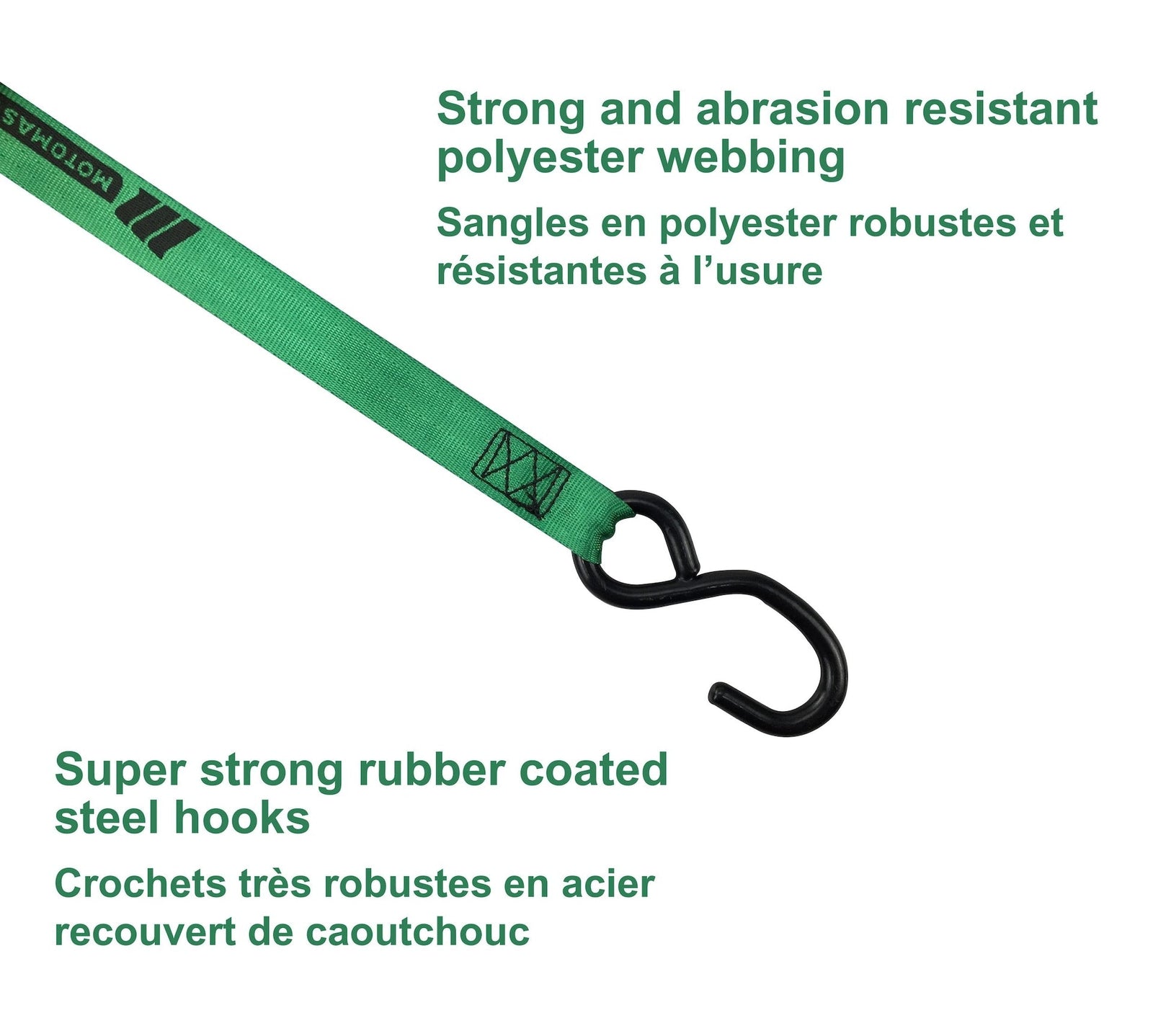 1,500-lb Rocker Ratchet Tie Down, 1-in x 15-ft, 2-pk Z7L9 - product image 3