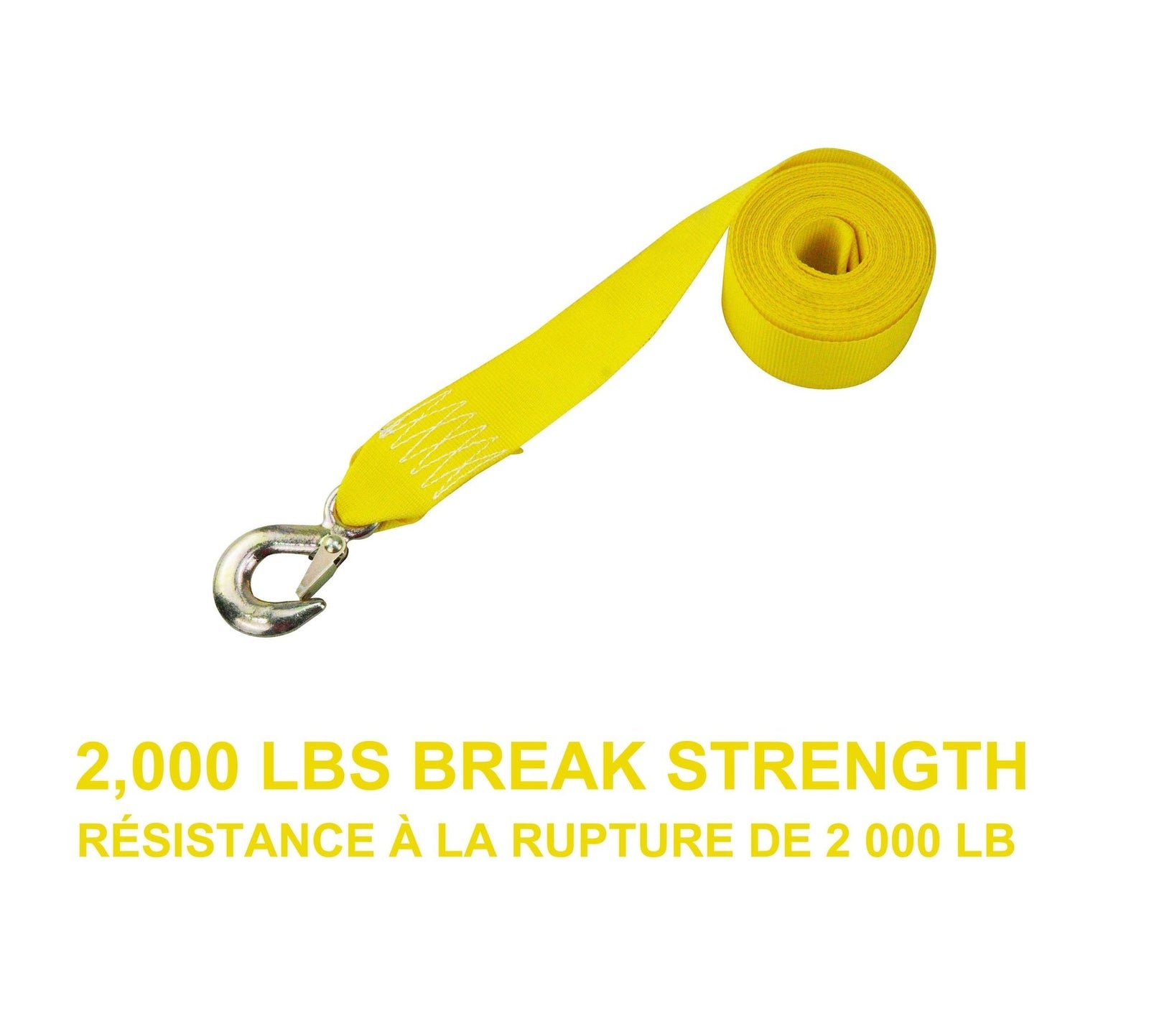 2,000-lb ATV Tow Strap with Hook, 2-in x 20-ft O6N7 - product image 3