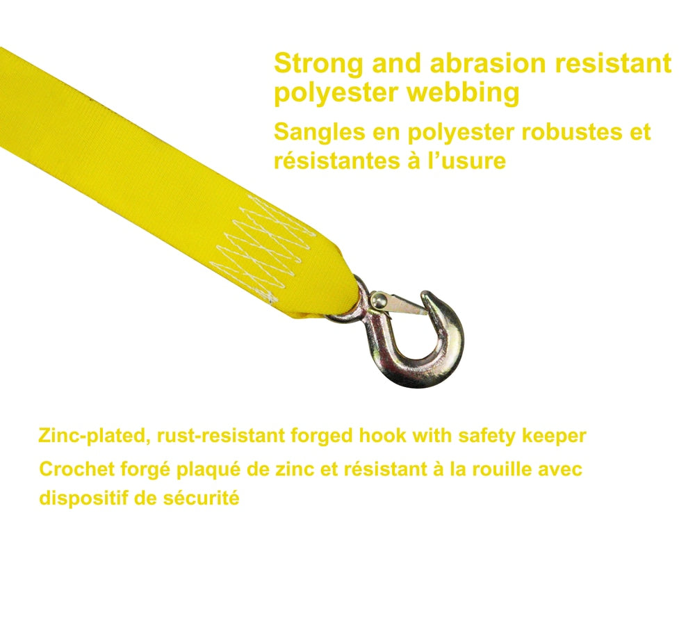 2,000-lb ATV Tow Strap with Hook, 2-in x 20-ft O6N7 - product image 4