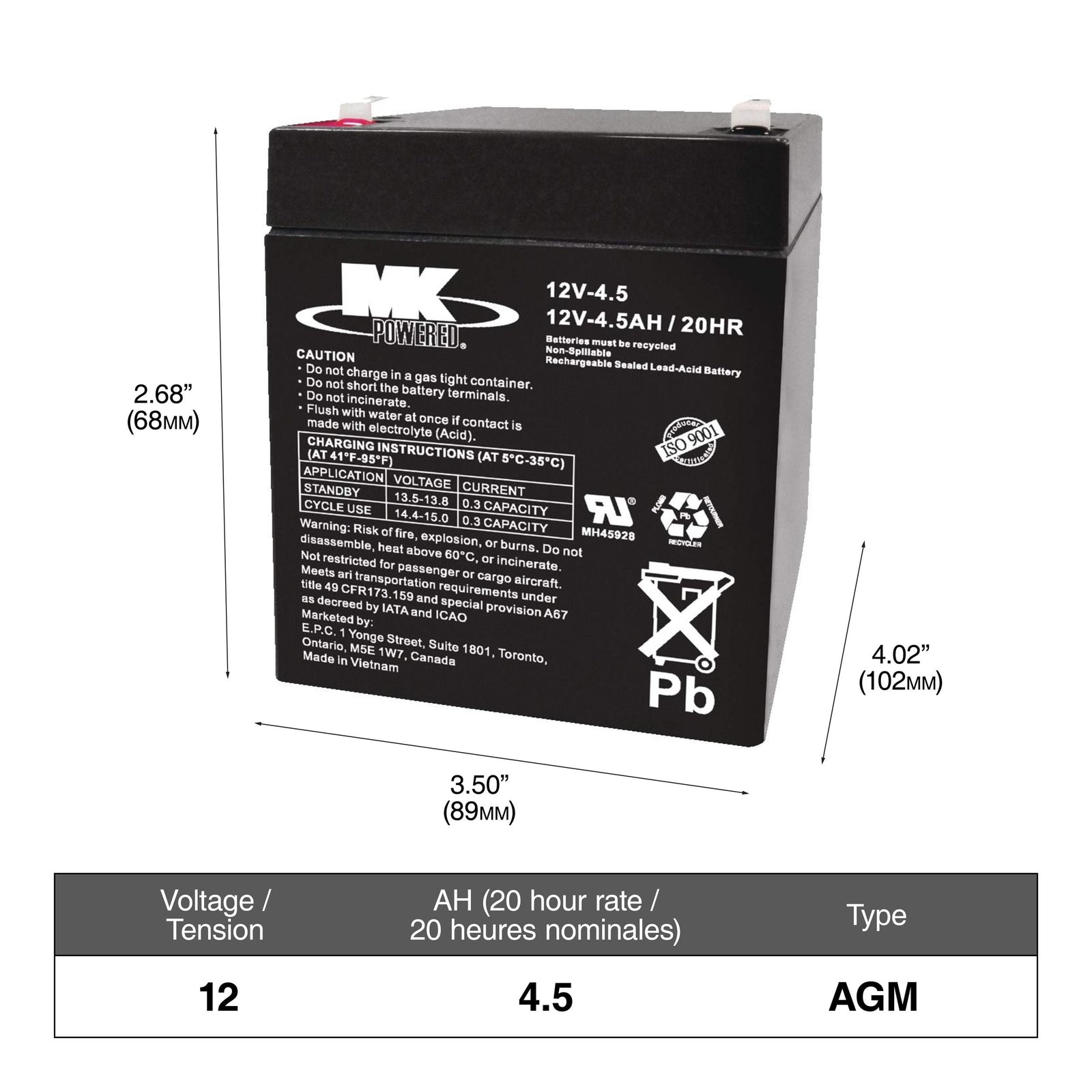Group Size 24F Battery, 650 CCA F5J8 - product image 1