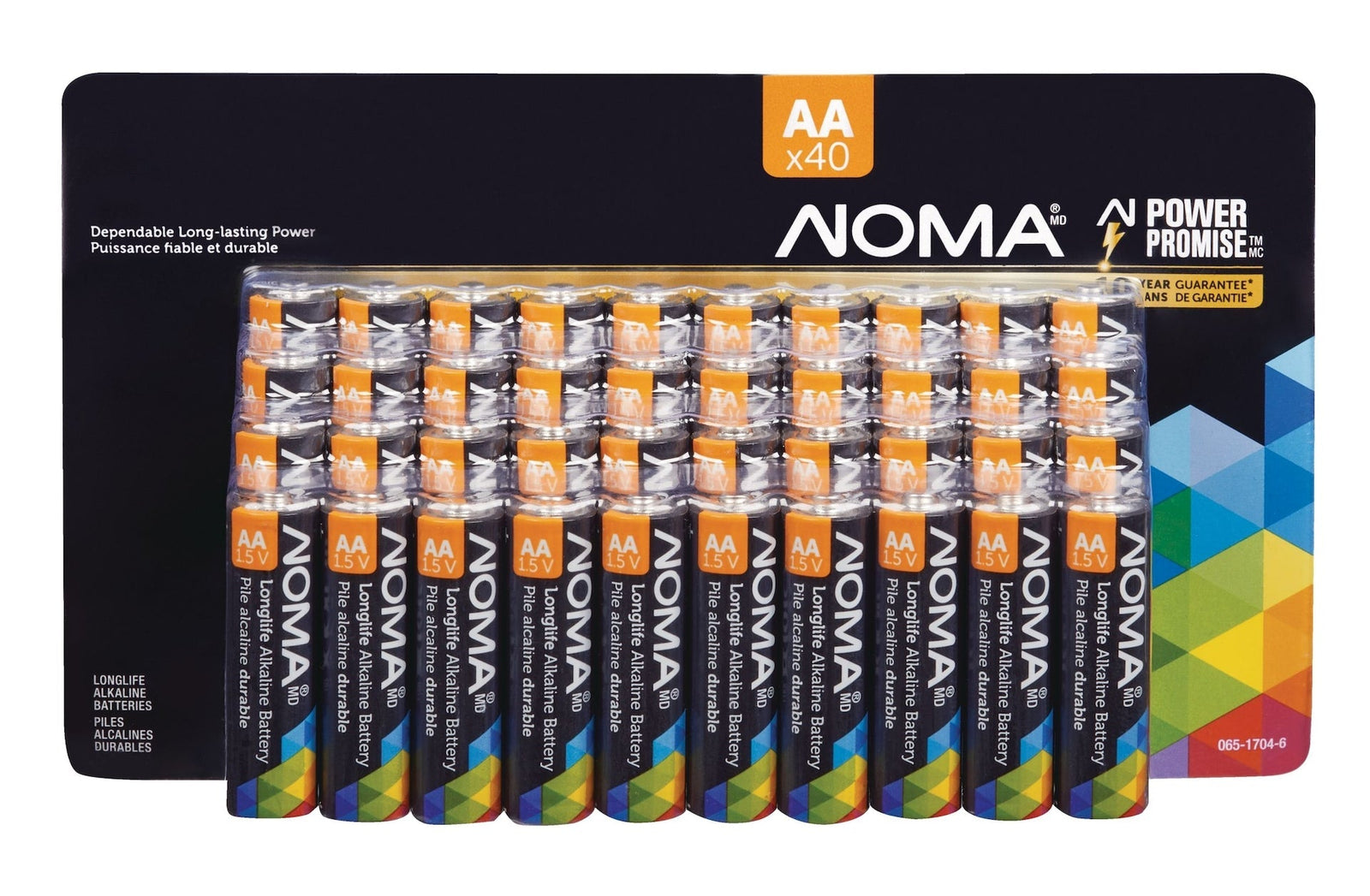 40-pk AA Alkaline Batteries, Long Lasting, All Purpose J9X3 - product image 1