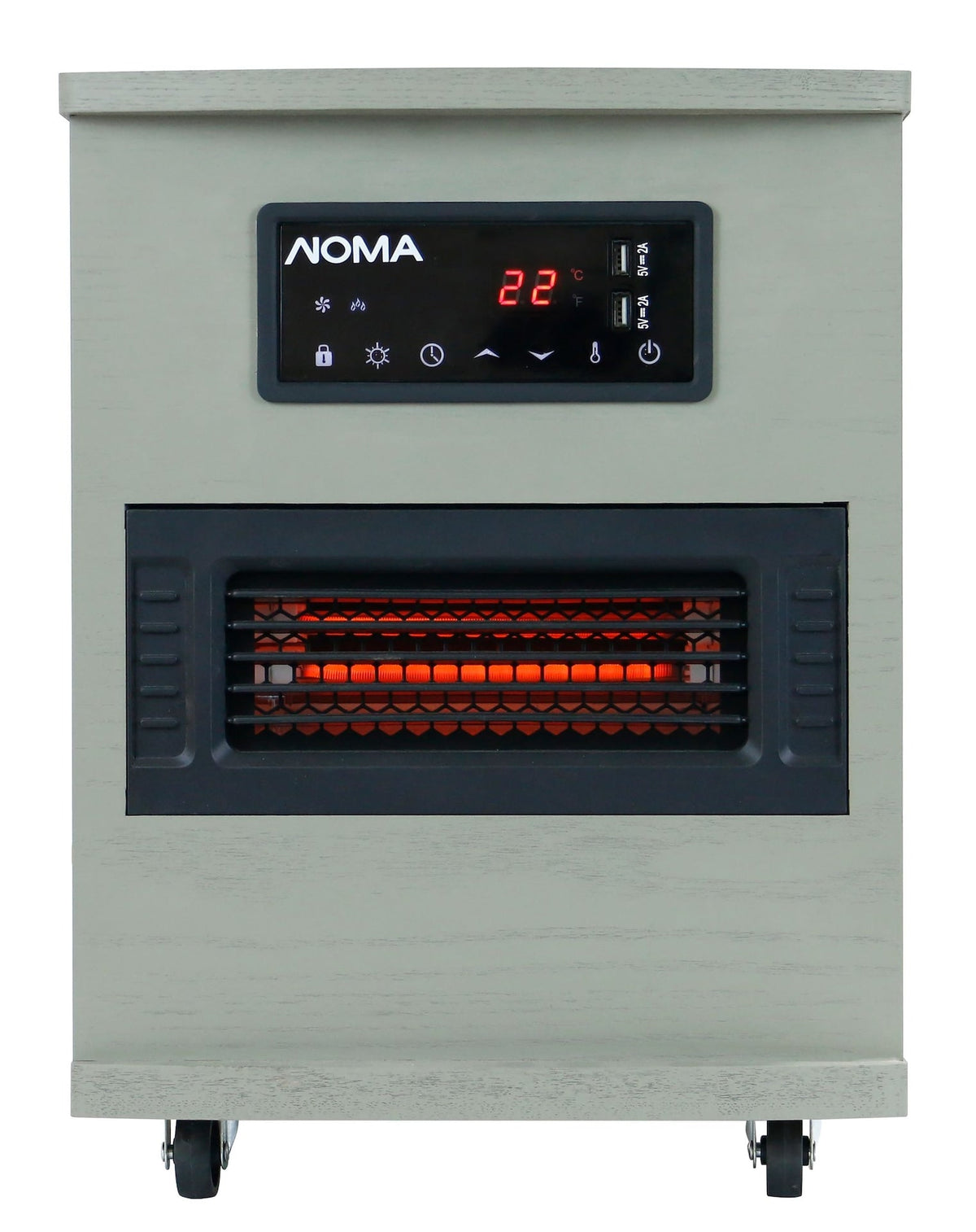 Ashwood Infrared Wood Cabinet Heater with Remote Control and Thermostat, Grey E9Z7 - product image 1