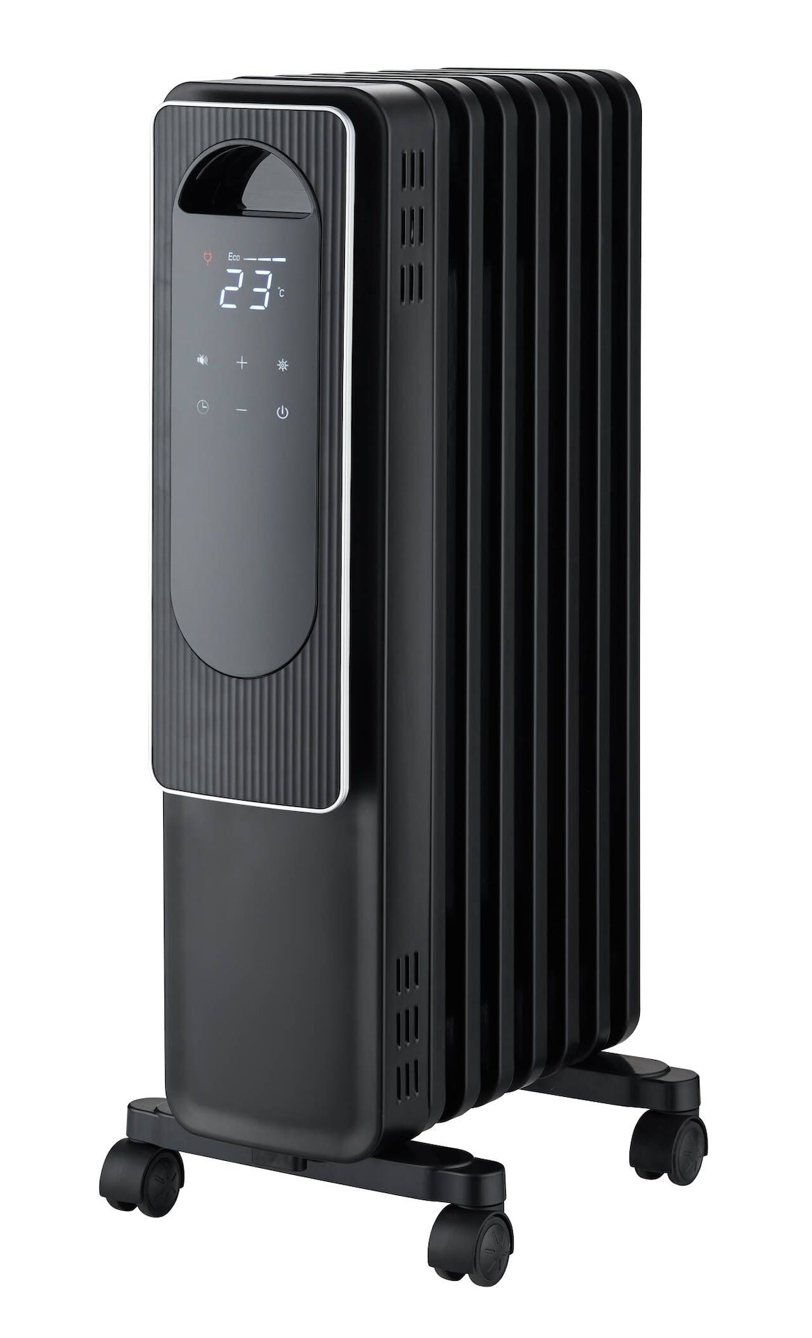 Digital Electric Oil-Filled Radiator Heater with Remote Control, 1500W, Black U6B4 - product image 1