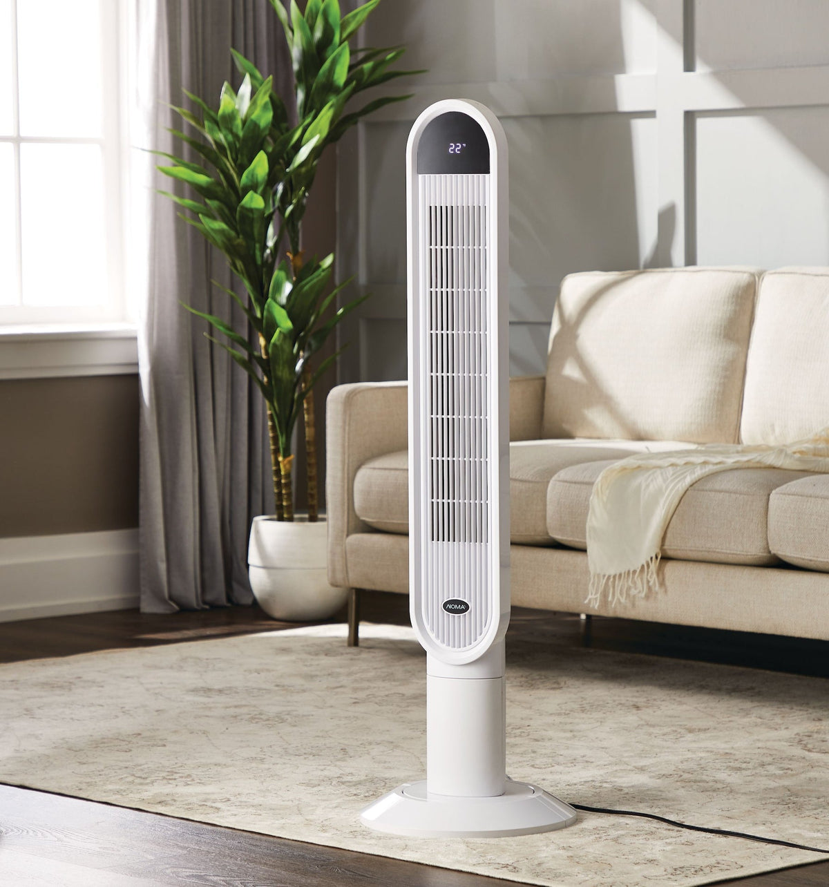 Oscillating Tower Fan, Remote Control, 3-Speed, White, 45-in A4D3 - product image 7