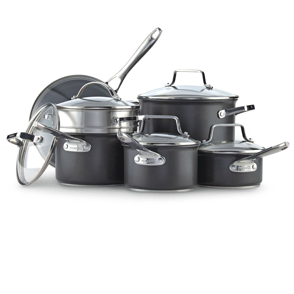 Hard Anodized Cookware Set, Non-Stick, PFOA-Free, Dishwasher & Oven Safe, 12-pc W6E8 - product image 1