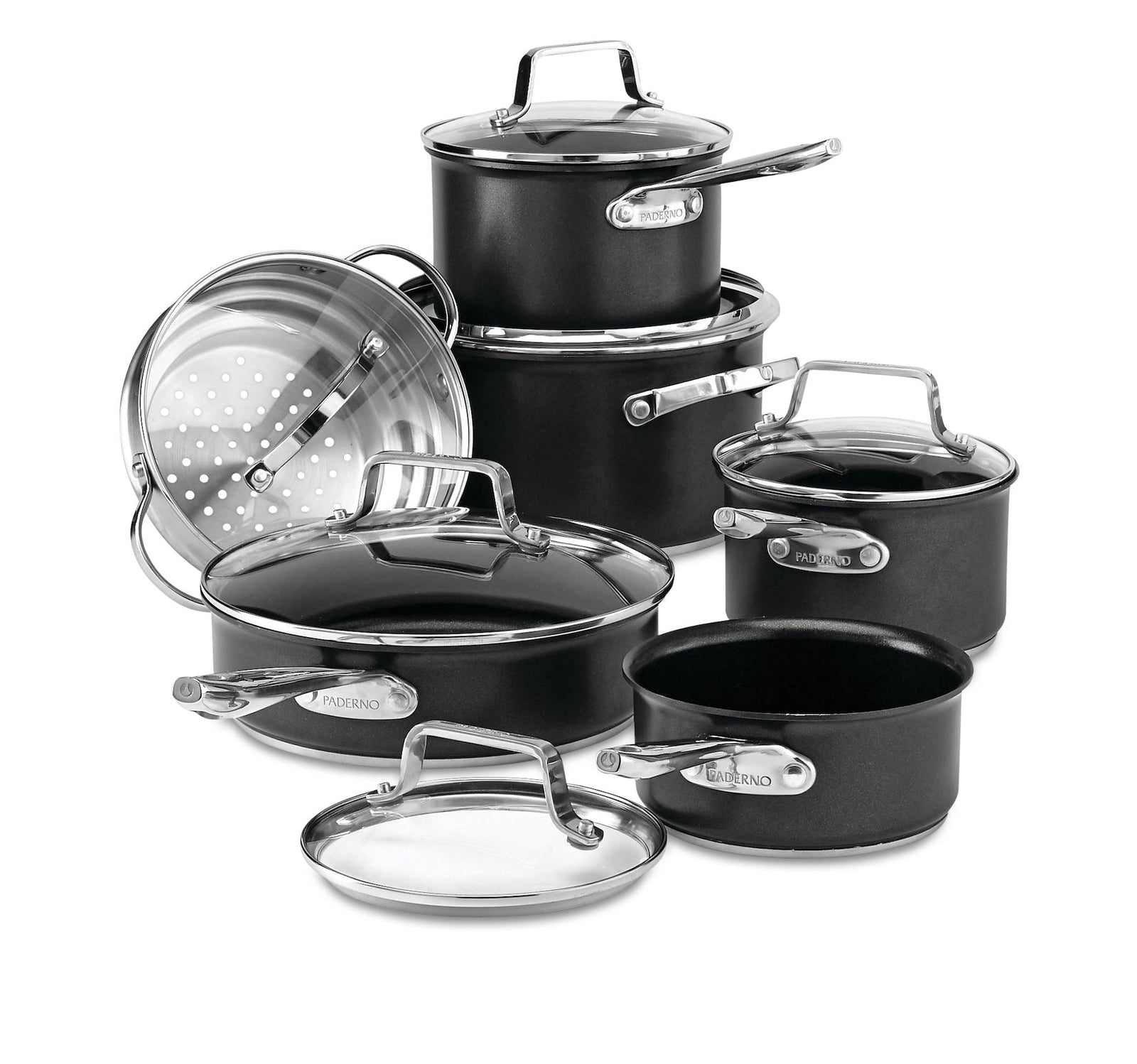 Hard Anodized Cookware Set, Non-Stick, PFOA-Free, Dishwasher & Oven Safe, 12-pc W6E8 - product image 2