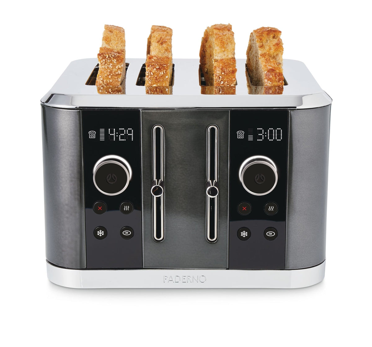 Wide Slots Toaster with 9 Heating Settings, Black, 4-Slices I1F3 - product image 1