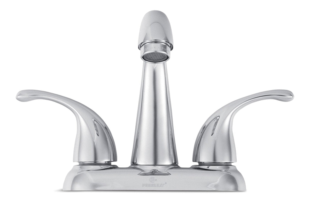 Double Handle Rigid Spout 4-in Centreset Bathroom Sink Faucet with Pop-Up Drain, Chrome B0U7 - product image 1