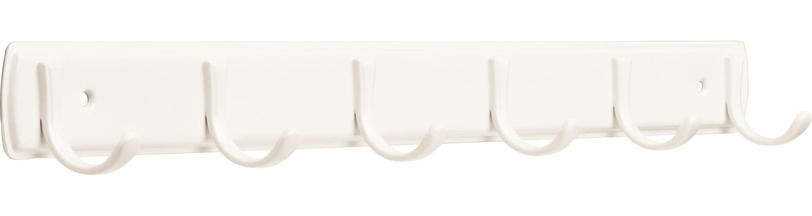 Steel 6-Hook Rail, White, 19-in W6H7 - product image 1
