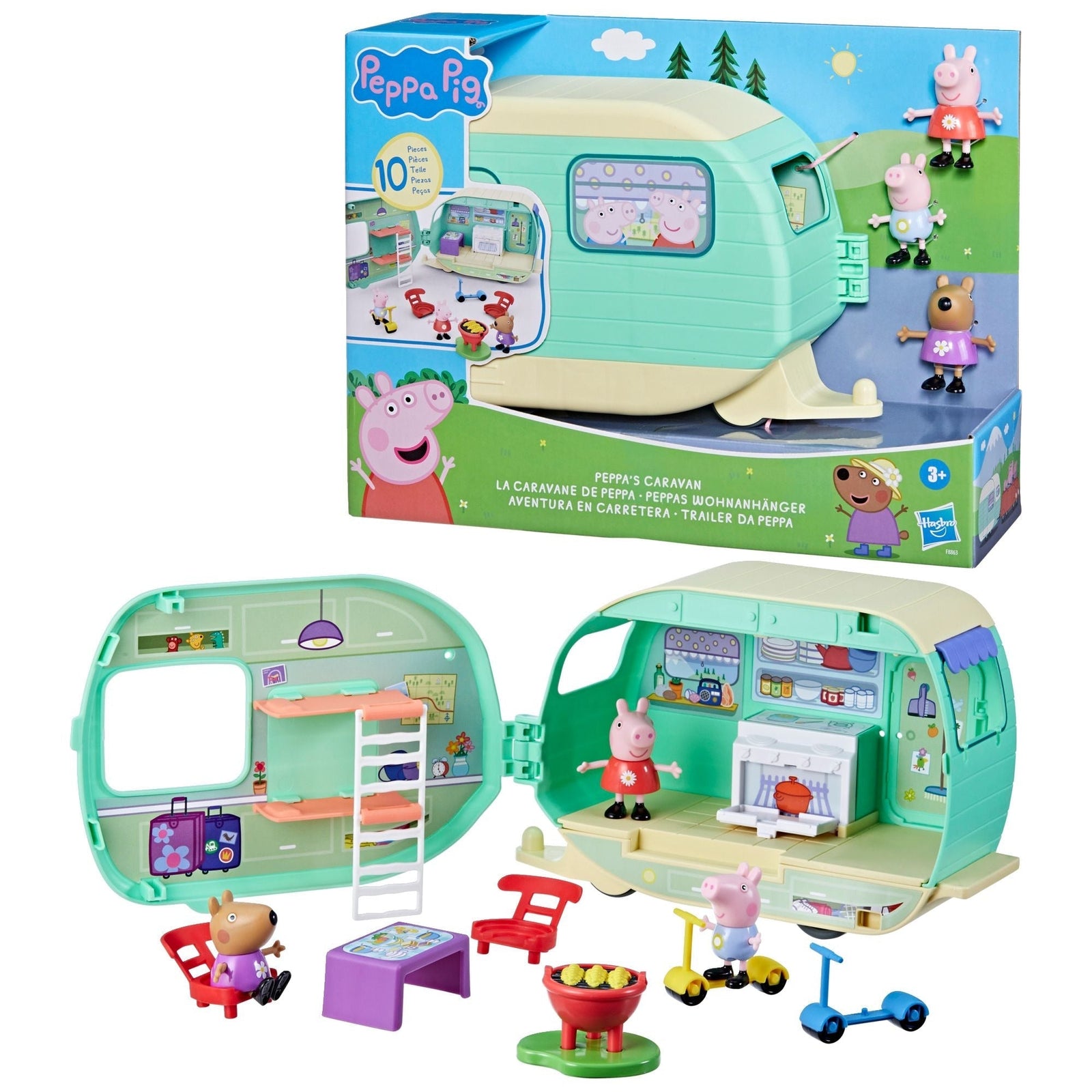 Pig 2-in-1 Caravan/Camper Playset with 3 Figures G6C2 - product image 1