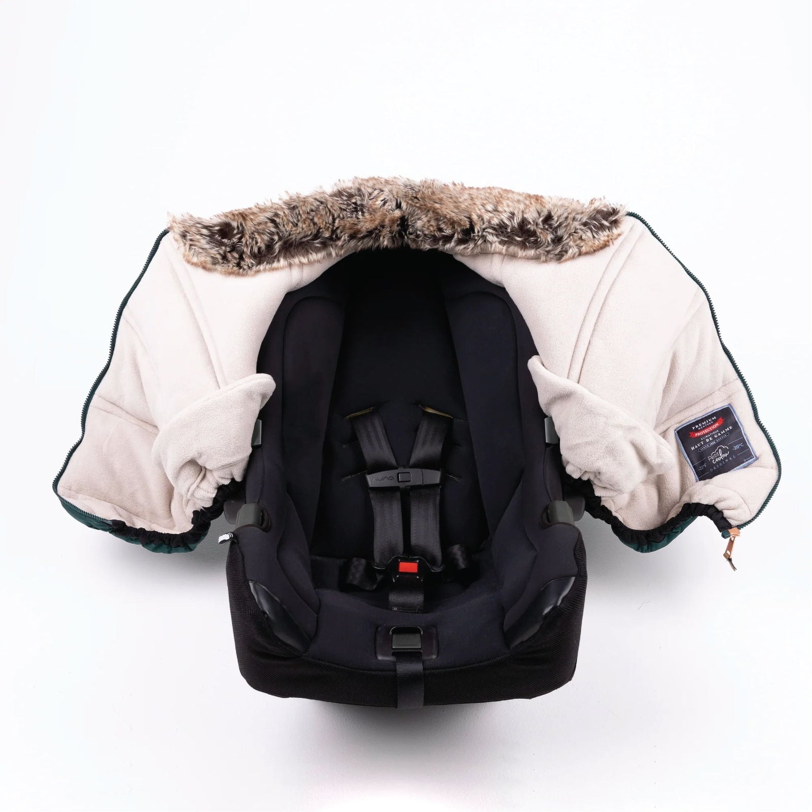 Coulou Winter Baby Car Seat Cover, Sherpa Collection (-30°C to 5°C), Jasper F6N7 - product image 1
