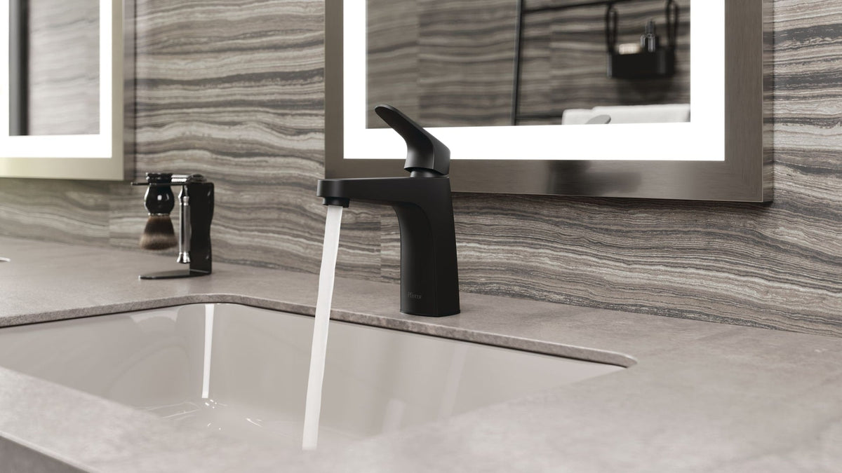 Matlock Single Handle High Arc Single Hole 4-in Centreset Bathroom Sink Faucet, Push & Seal Drain, Matte Black K4C3 - product image 8