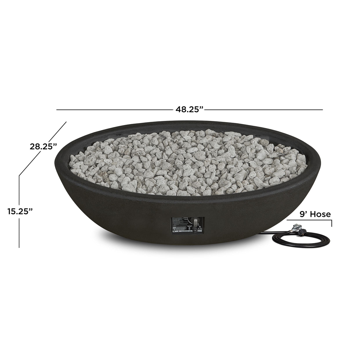 Oval Concrete Propane Fire Pit in Shale, 48-in Q0T2 - product image 8