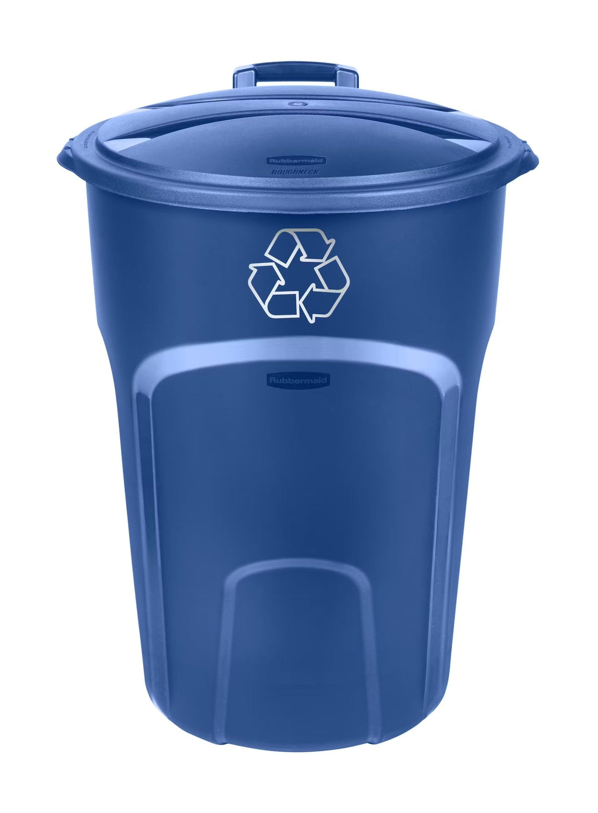 Plastic Circular Wheeled Recycling Blue Box with Handle, 121-L J2X1 - product image 1
