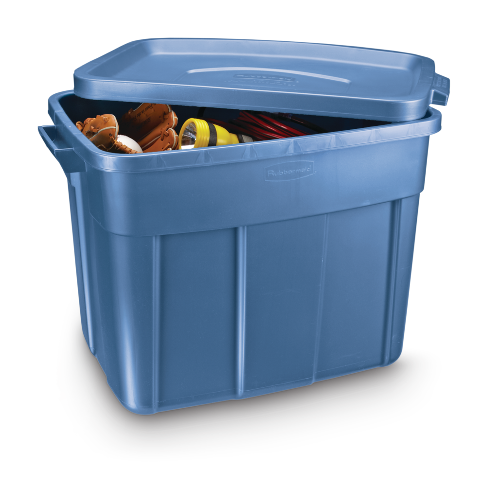 Roughneck Stackable Storage Box with Lid, 68-L, Blue C9G0 - product image 2