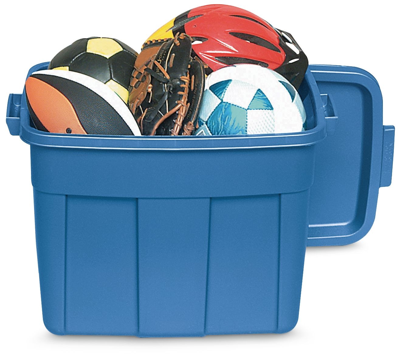 Roughneck Stackable Storage Box with Lid, 68-L, Blue C9G0 - product image 3