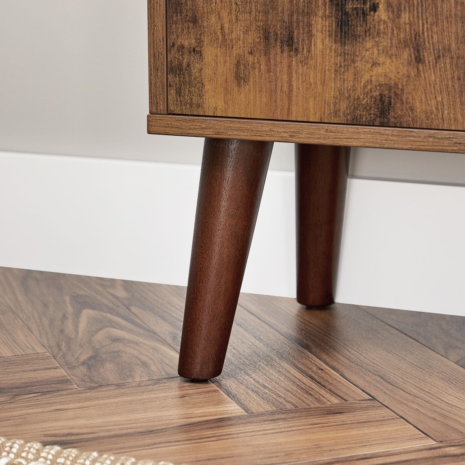 Home 3-Tier Rustic Brown Retro Cabinet with Steel Frame R1P8 - product image 5