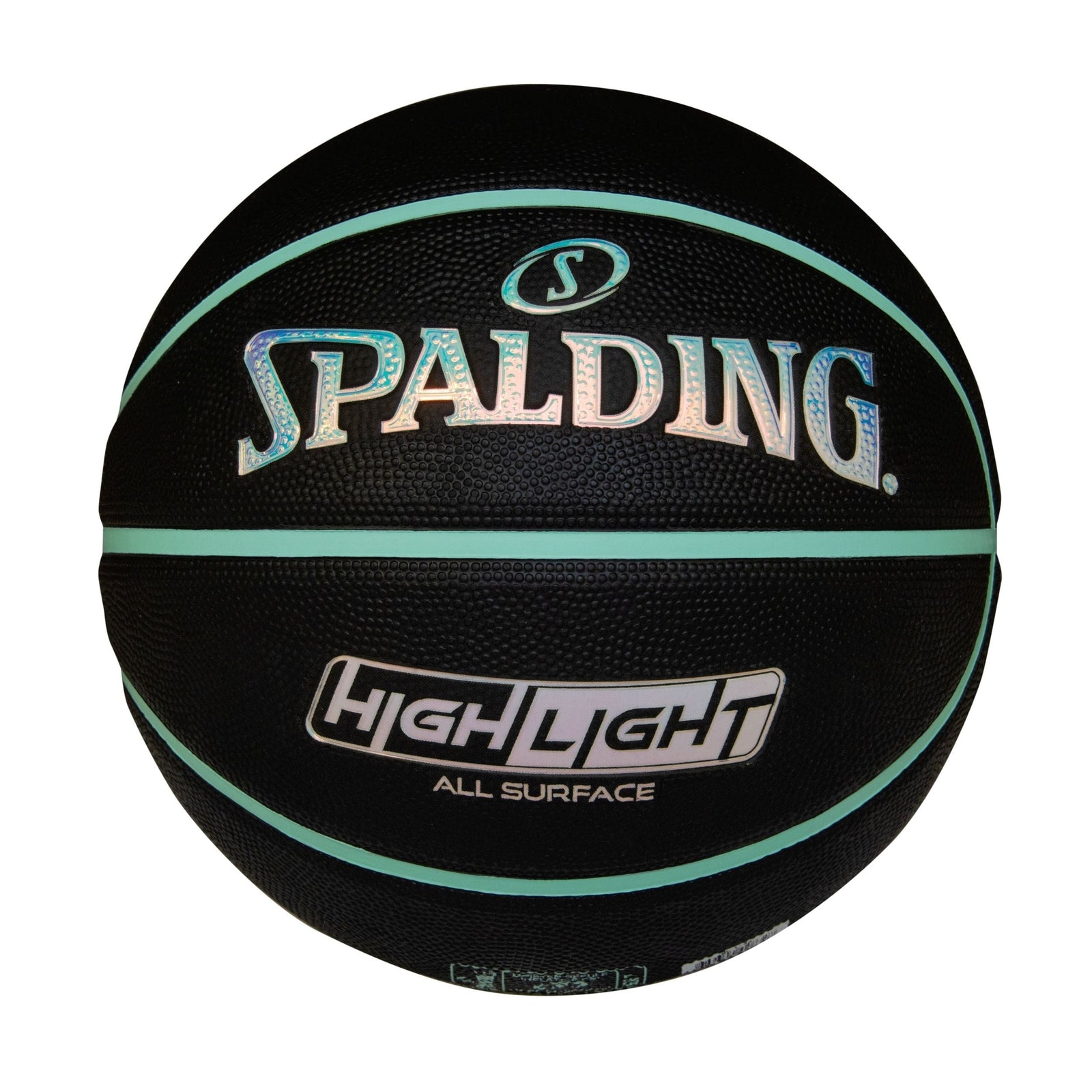 Highlight Foil Basketball, Black/Mint, Size 7 Y7T4 - product image 2
