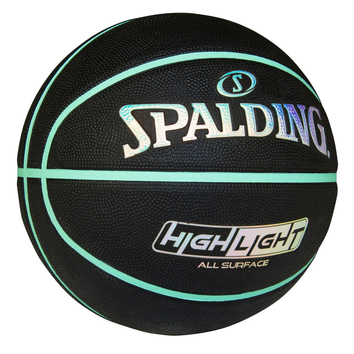 Highlight Foil Basketball, Black/Mint, Size 7 A7N7 - product image 3