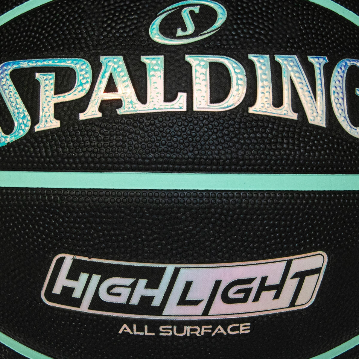 Highlight Foil Basketball, Black/Mint, Size 7 Y7T4 - product image 5