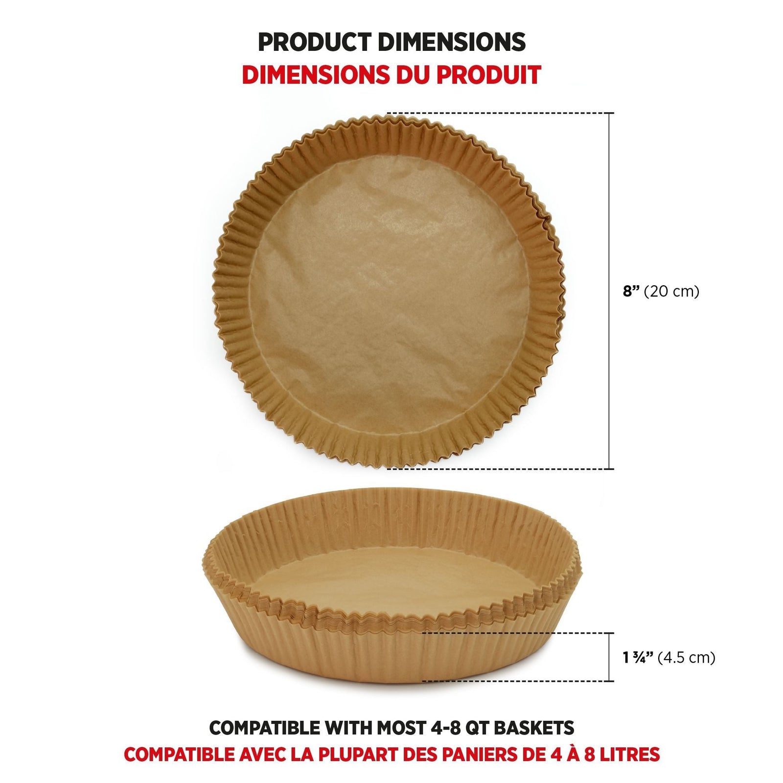Round Non-Stick Parchment Paper Air Fryer Liner, 50-pk V4W1 - product image 6
