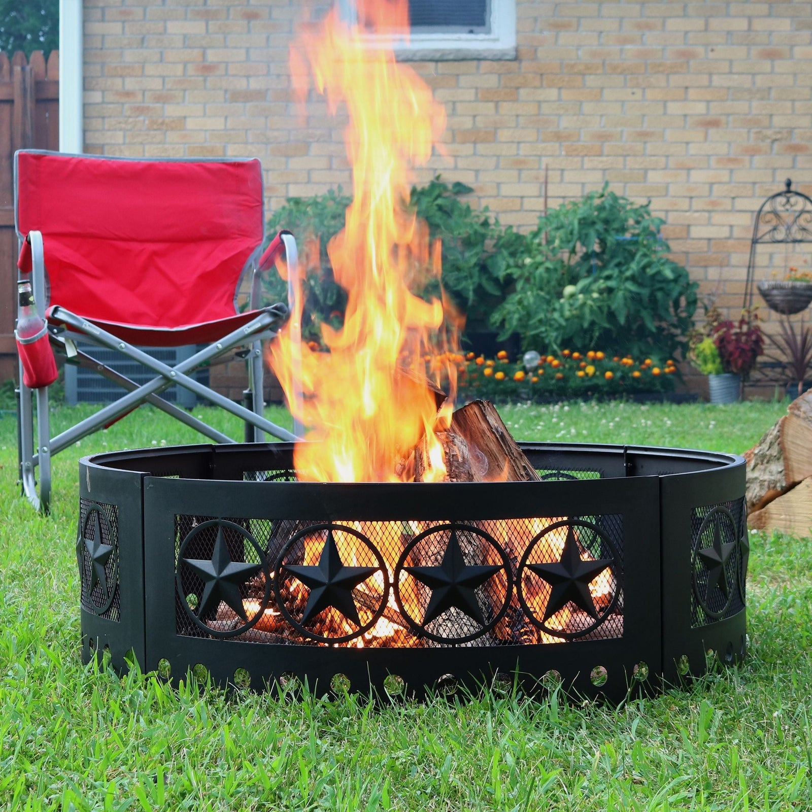 Décor Heavy-Duty Steel Cut Out Campfire Ring, 36-in M2P2 - product image 7
