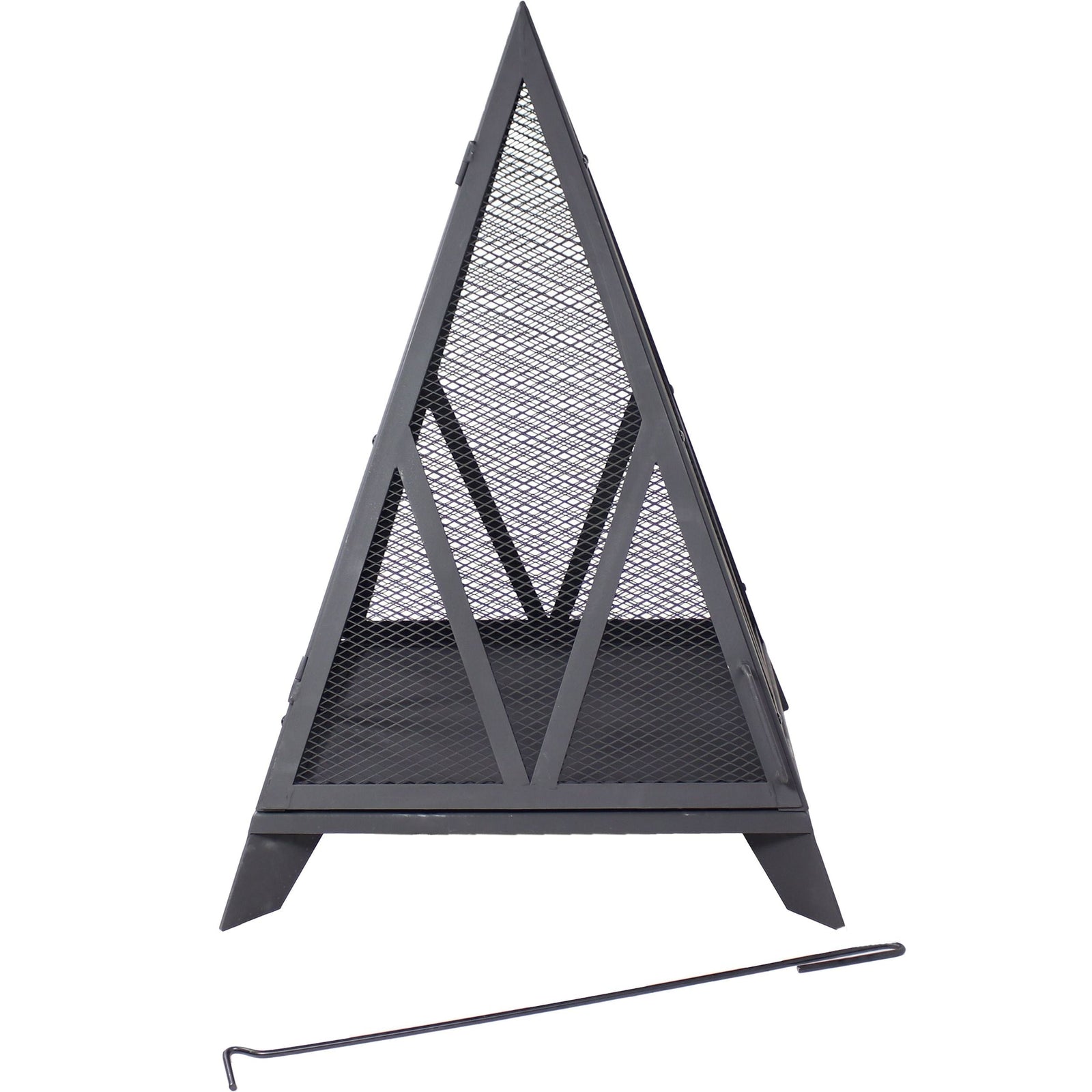 Decor Majestic Pyramid Steel Fire Pit, Black J8M5 - product image 3