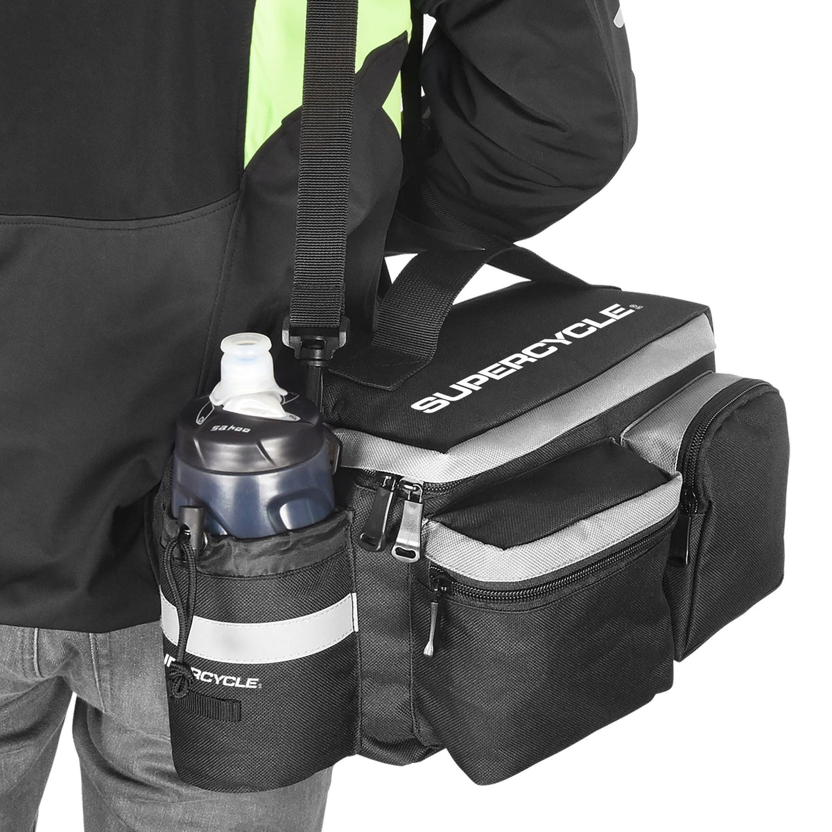 Rack Top Bike Bag withAluminum Foil & Reflective Strip, 8L, Black R6R4 - product image 2