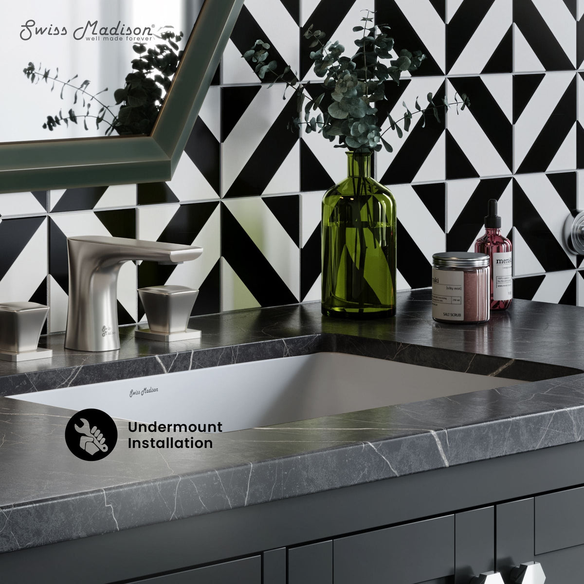 Plaisir 18.5 Rectangular Under-Mount Bathroom Sink L1A7 - product image 3