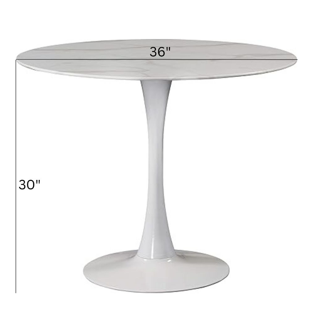 Me Home Leo Faux Marble Dining Table Tulip Base R6P0 - product image 5