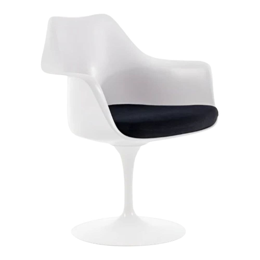 Me Home Tulip Chair with Arm, Fiberglass, Black L9A6 - product image 1
