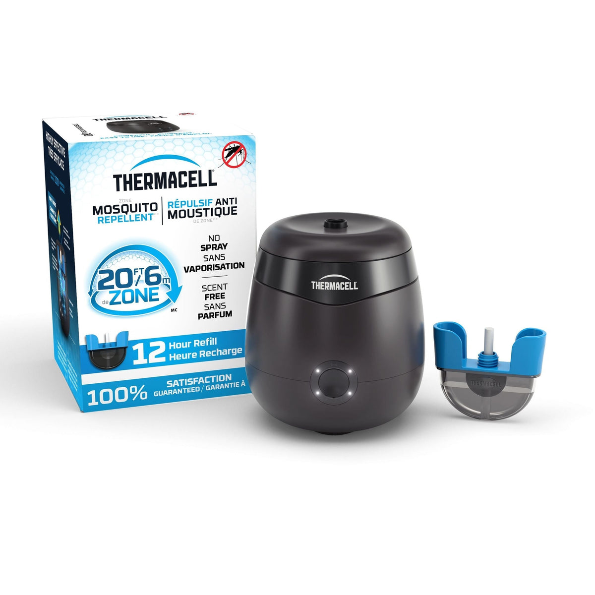 E-ZoneGuard Patio Rechargeable Mosquito Repeller with 12-Hr Refill and 5.5-Hr Battery, Charcoal N1J6 - product image 2
