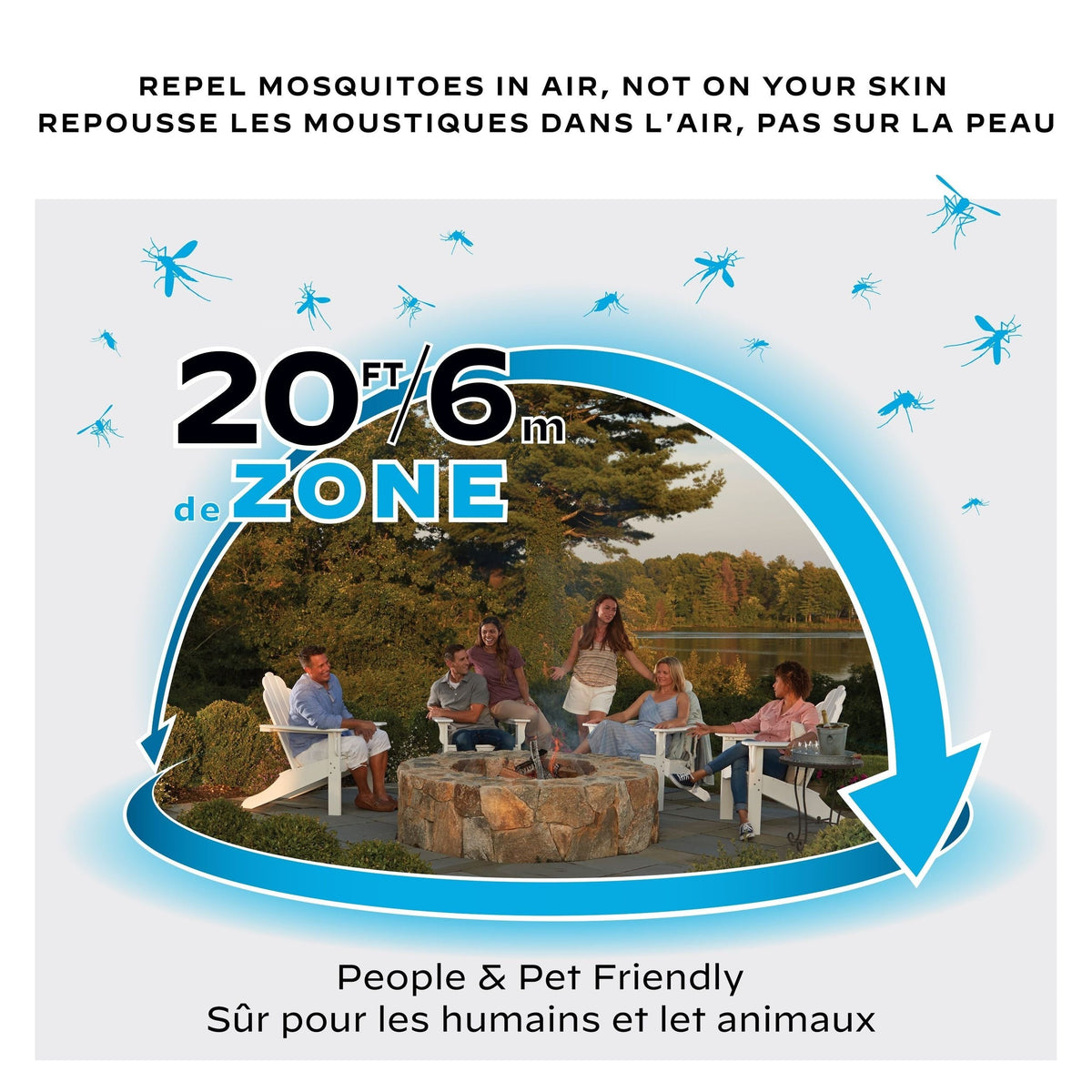 E-ZoneGuard Patio Rechargeable Mosquito Repeller with 12-Hr Refill and 5.5-Hr Battery, Charcoal N1J6 - product image 5