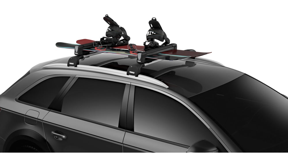SnowPack Stainless Steel Roof Top Mount Ski/Snowboard Rack, Medium, Black, 2-pc B1G9 - product image 4