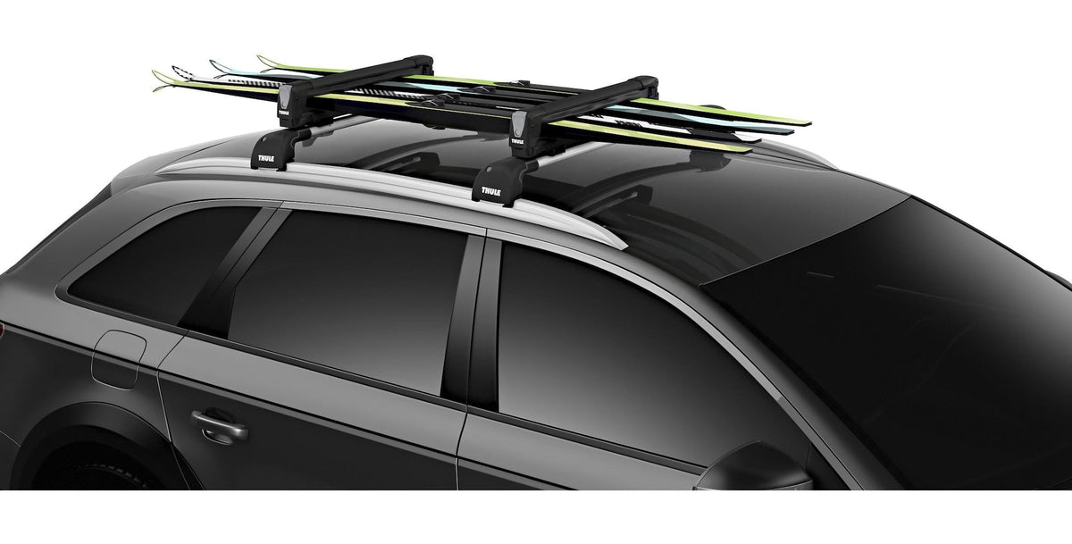 SnowPack Stainless Steel Roof Top Mount Ski/Snowboard Rack, Medium, Black, 2-pc B1G9 - product image 5