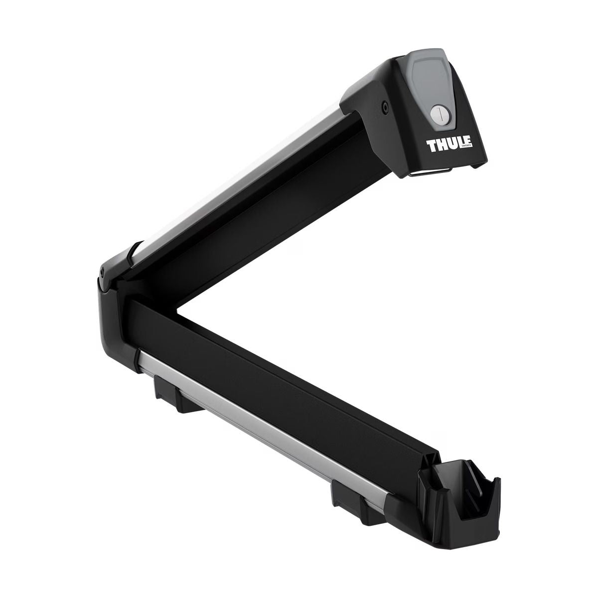 SnowPack Stainless Steel Roof Top Mount Ski/Snowboard Rack, Medium, Black, 2-pc V4I3 - product image 8